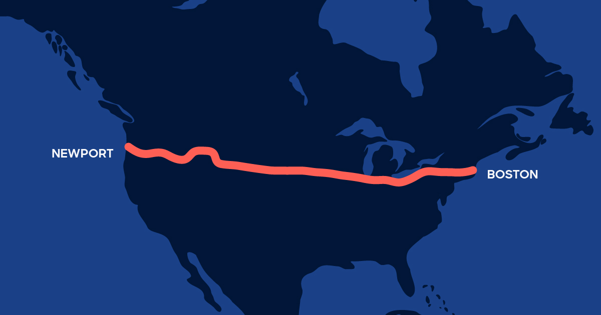 Map of US Route 20